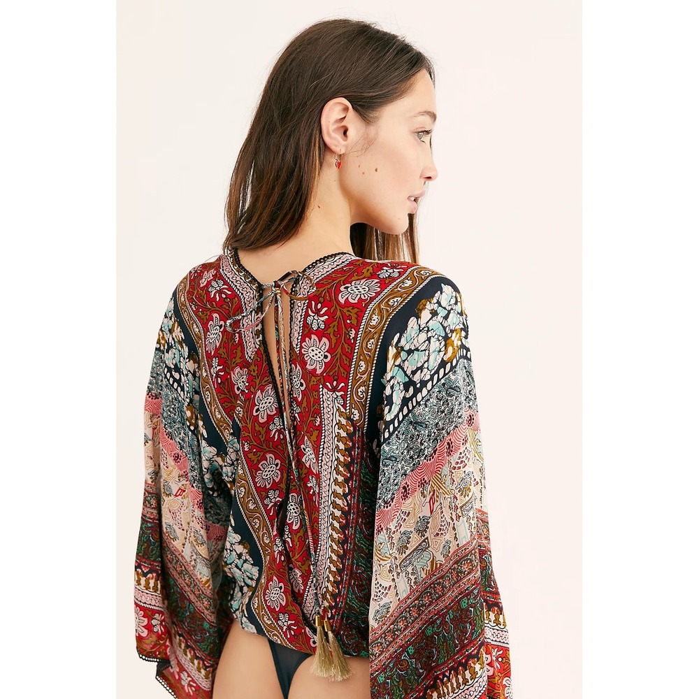 Free People Bodysuit Sakshi Multi Boho Large - Picture 2 of 9